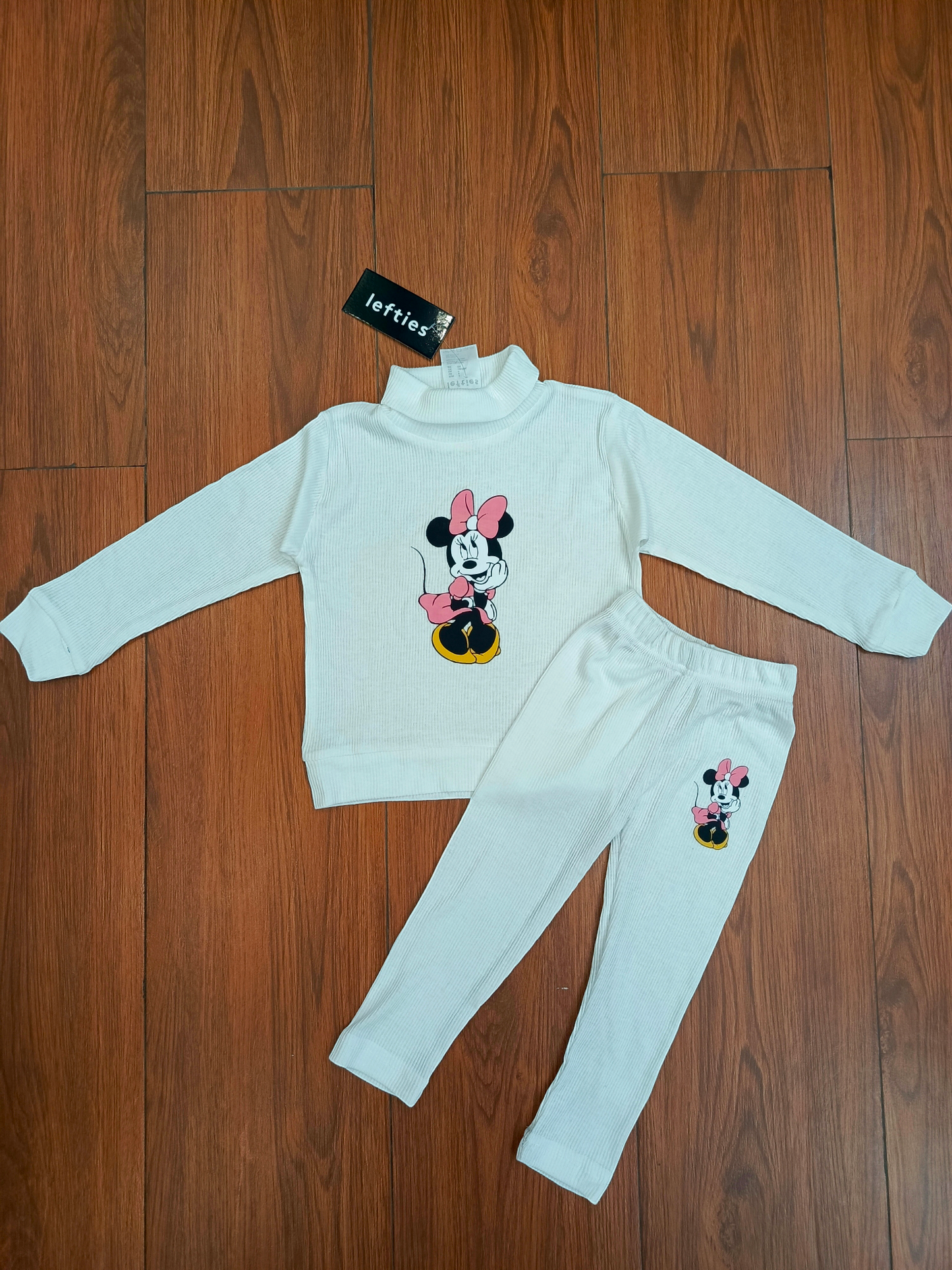 White mickey mouse hineck tracksuit