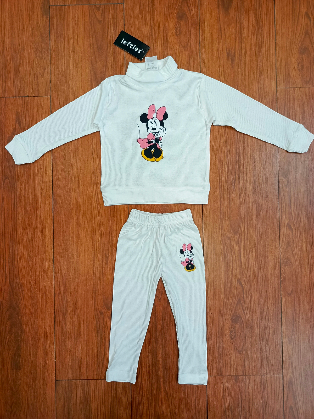 White mickey mouse hineck tracksuit