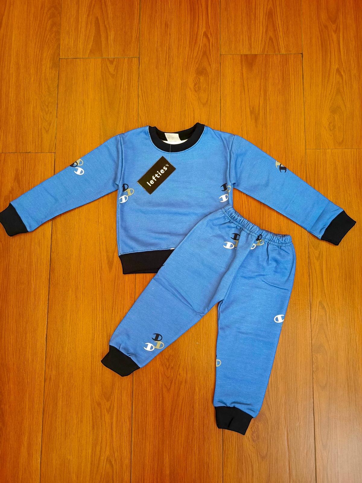 Light blue champion kids tracksuit