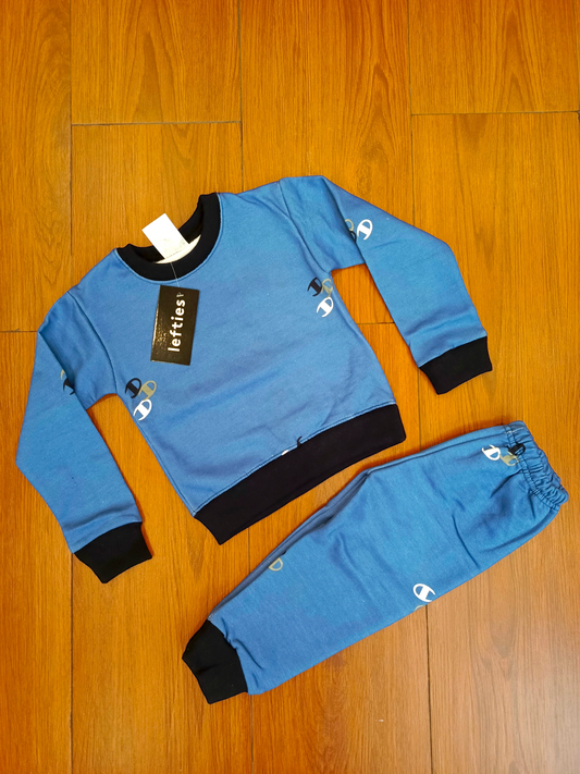 Light blue champion kids tracksuit