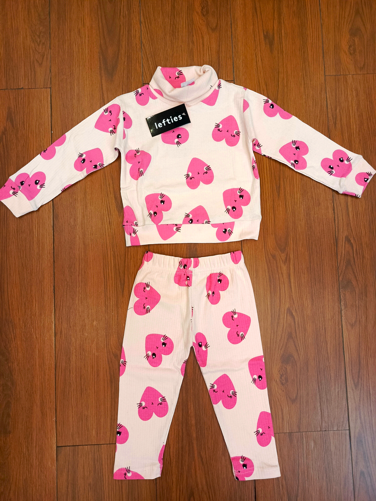 Pink heart hineck tracksuit