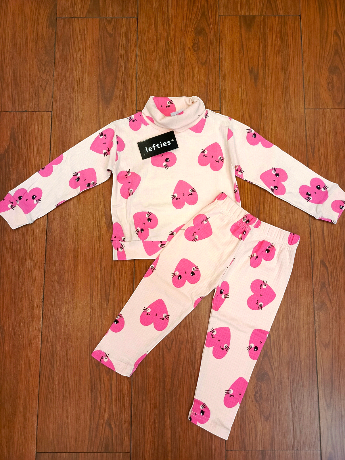 Pink heart hineck tracksuit