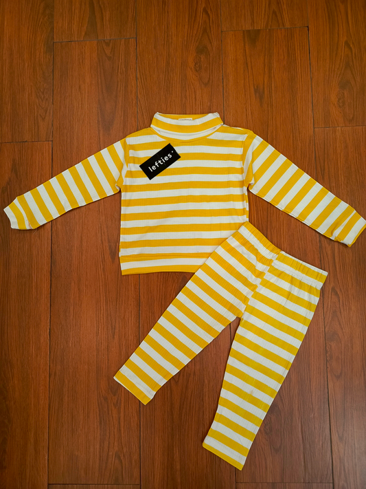 Yellow white hineck tracksuit