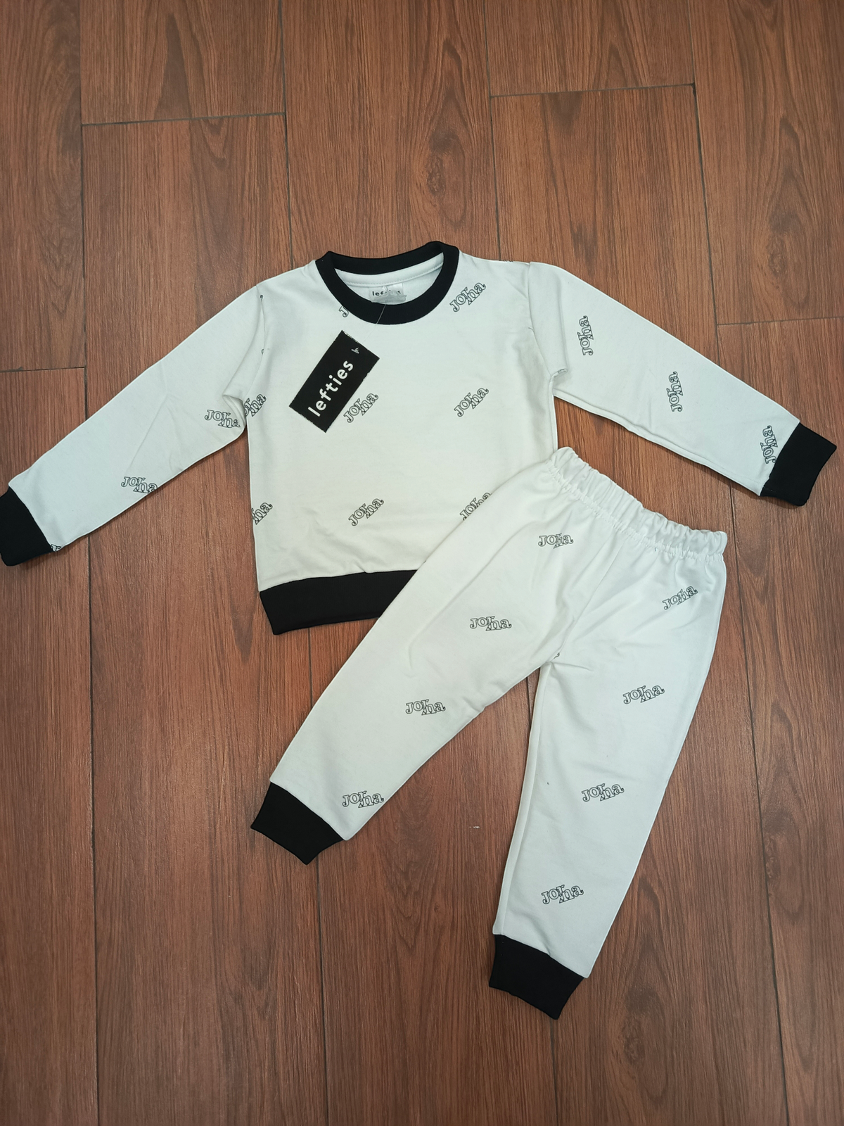 White Jr fleece tracksuit