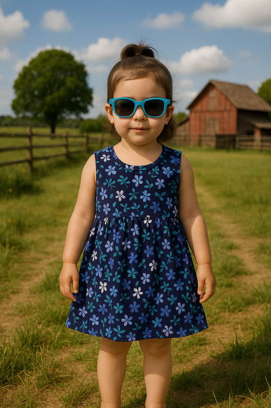 Blue mini floral