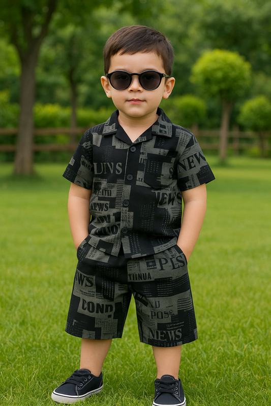 Cool black linen suit