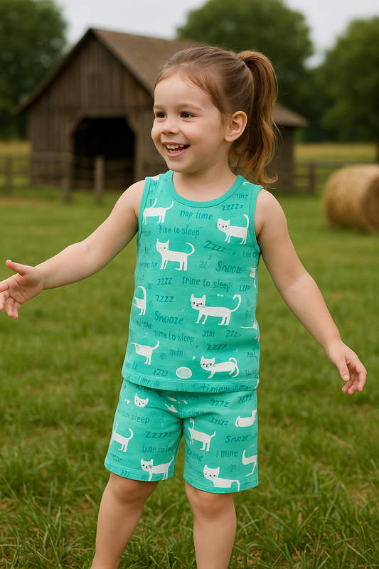 Green cat sando suit