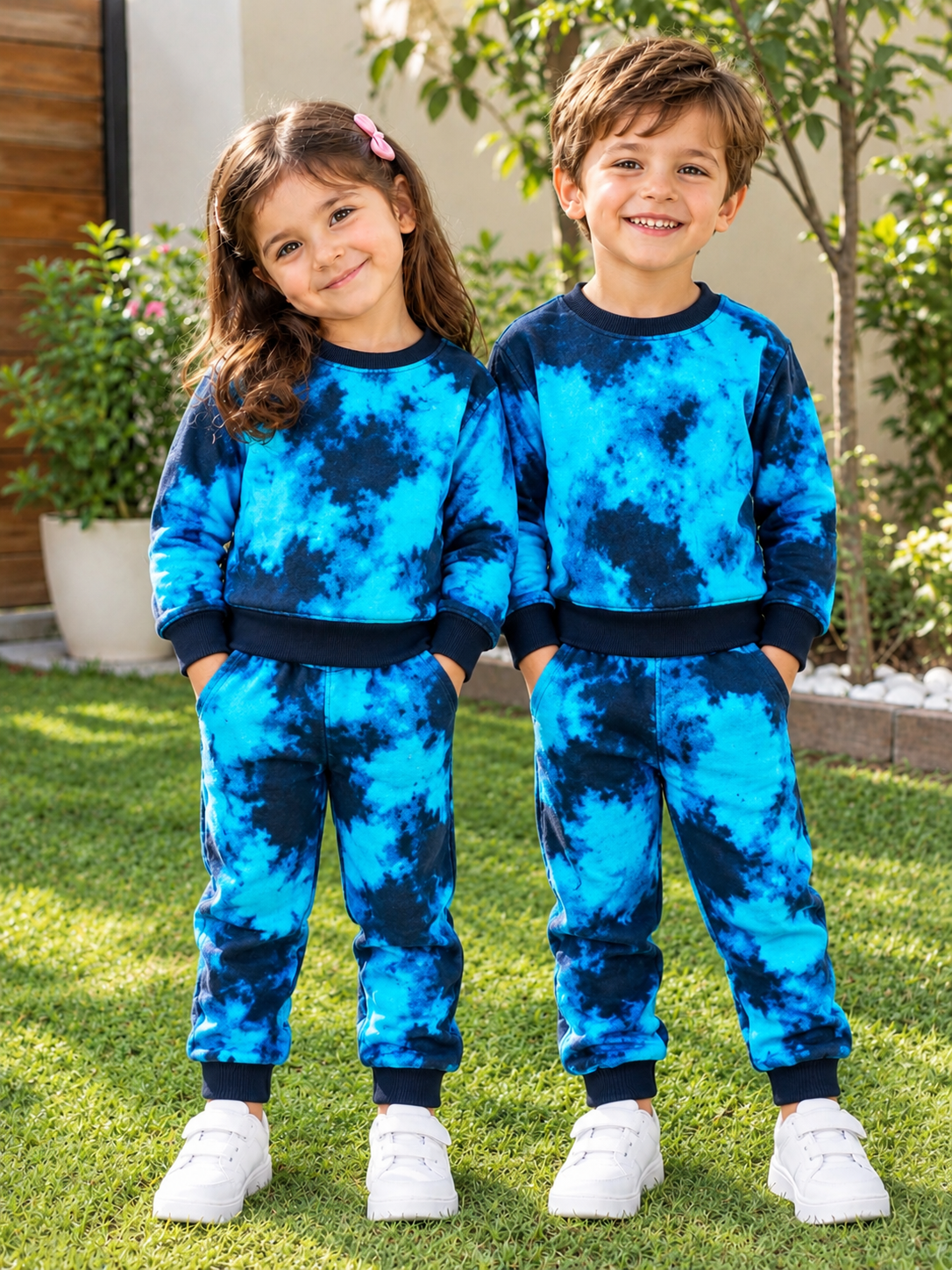 Blue black tye&dye tracksuit