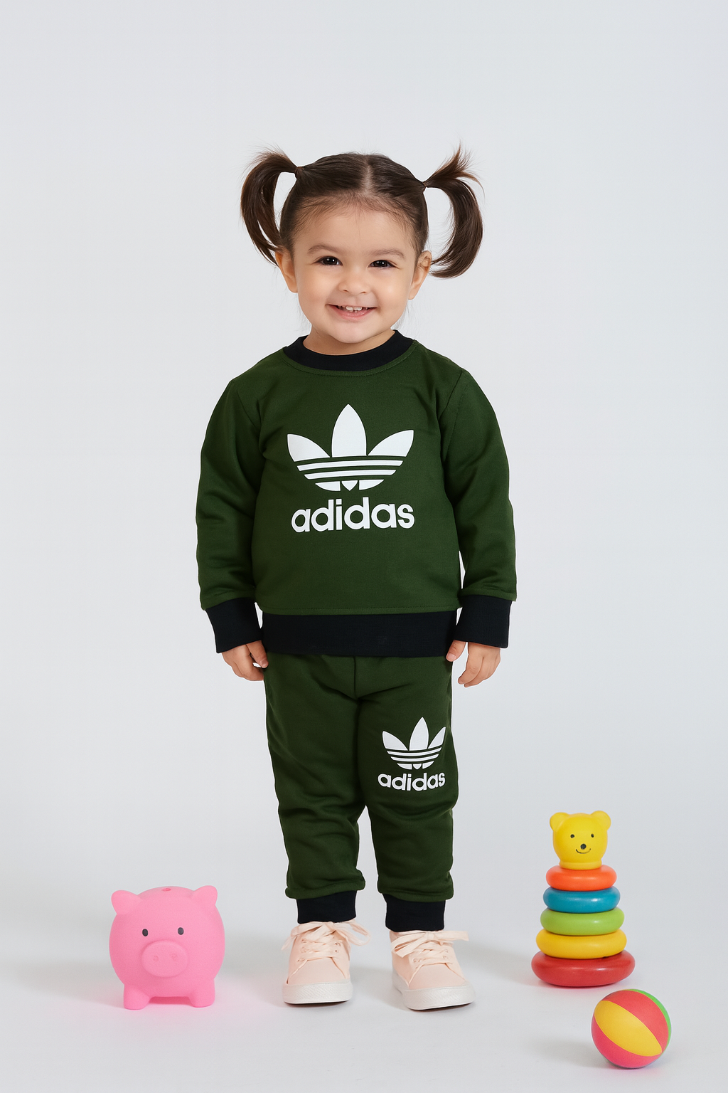 Green kids track suit
