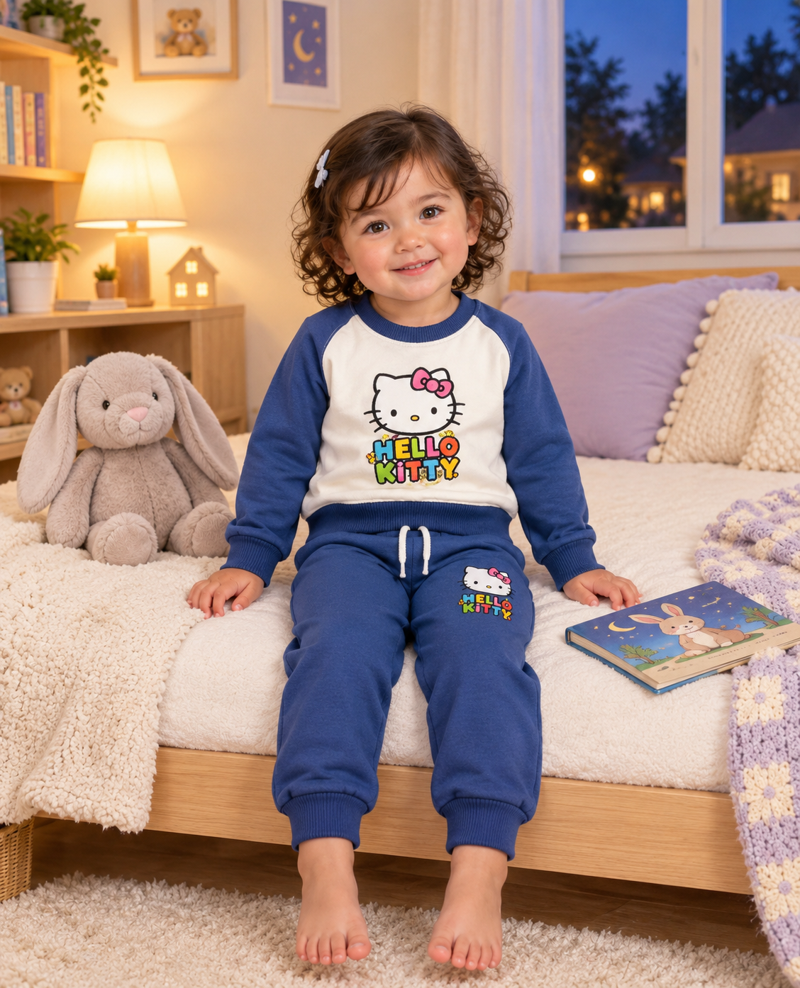 Blue kitty kids track suit