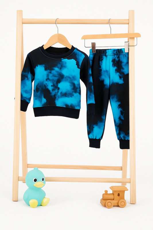 Blue  tye&dye kids tracksuit