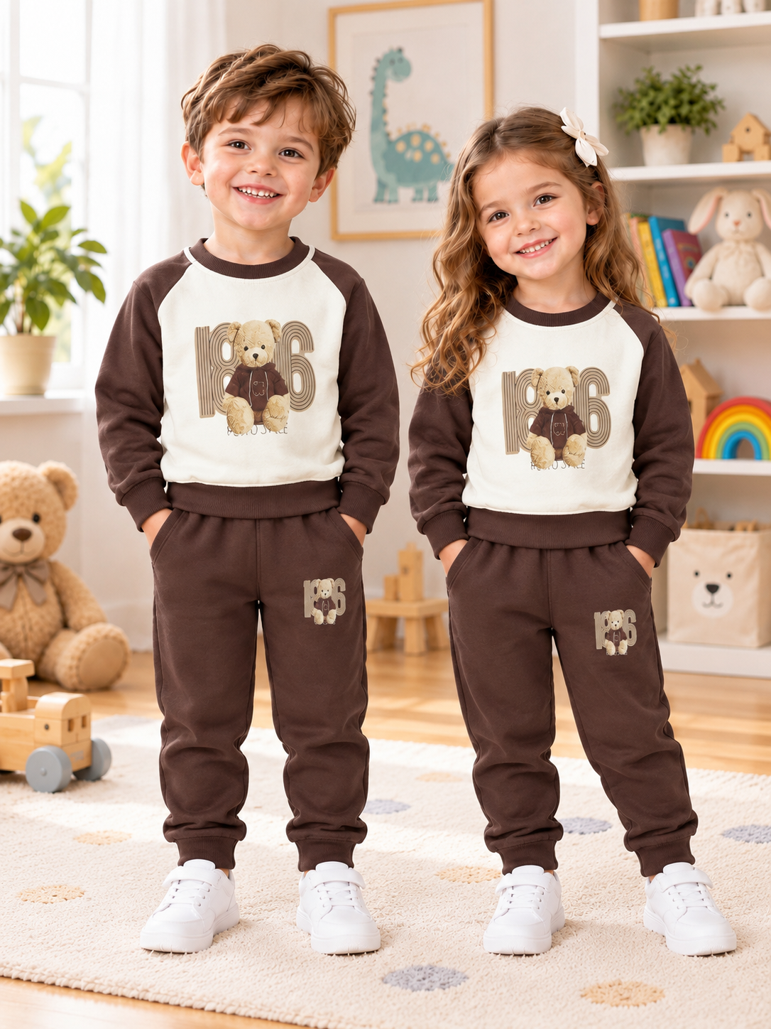 Brown bear kids track suit