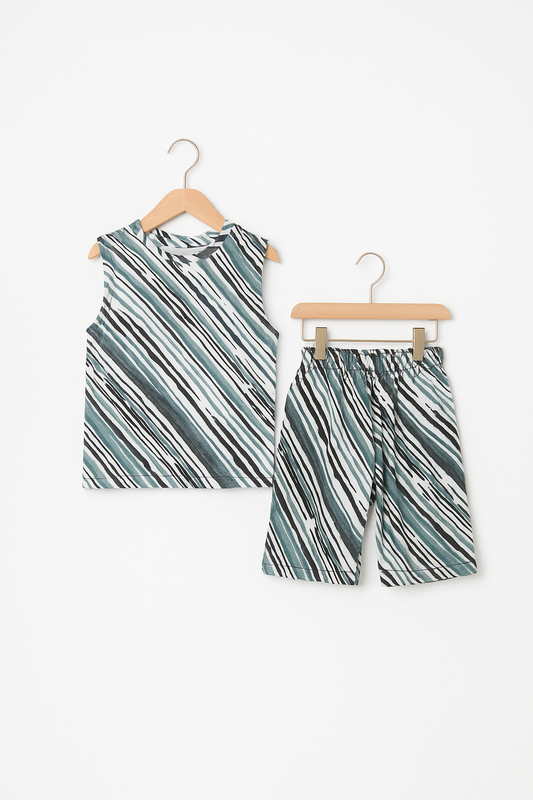 Grey stripes sando suits