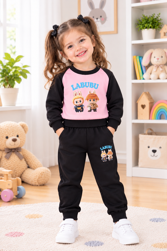Pinky blue cartoon  tracksuit