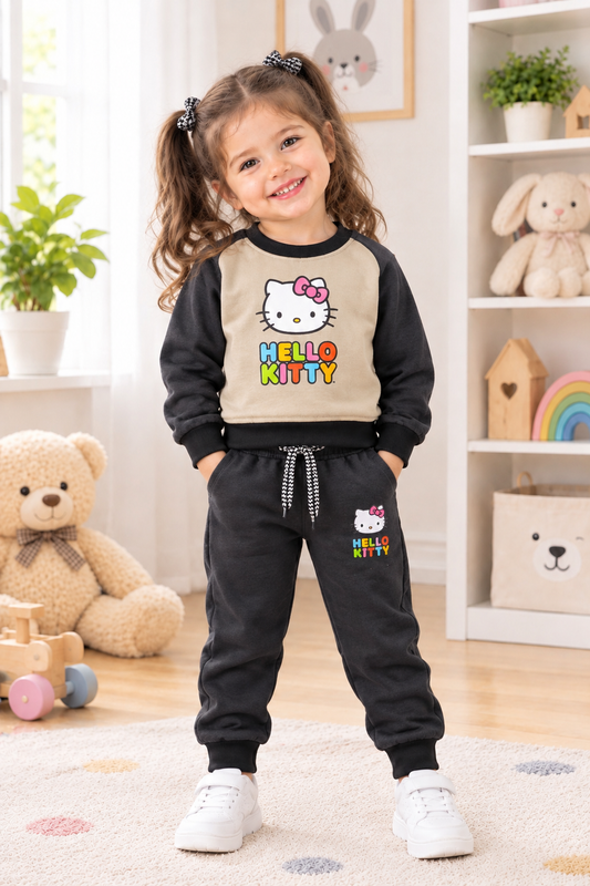 Hello kitty greyish brown tracksuit