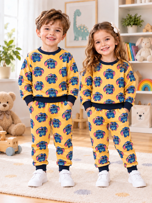 Orange cartoon kids tracksuit