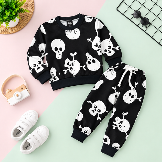 Black skeleton kids  tracksuit