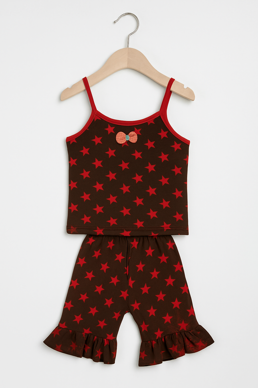 Red star tanktop suit