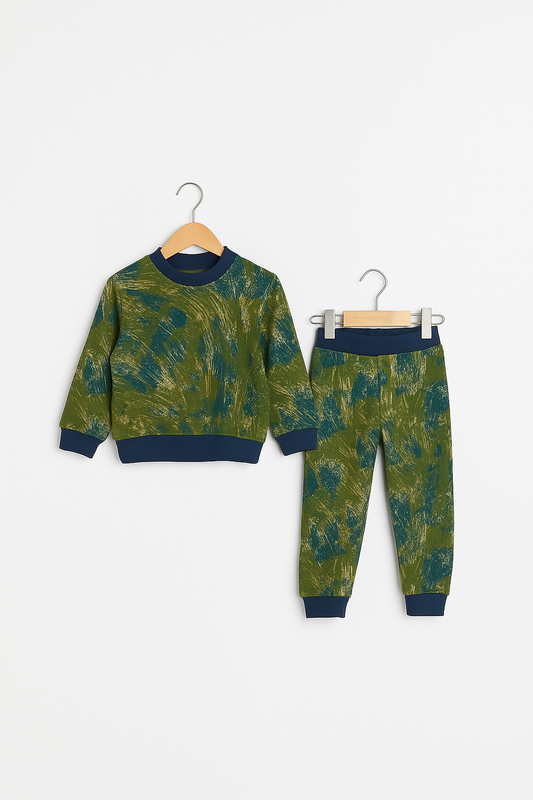 Green tie & dye tracksuit