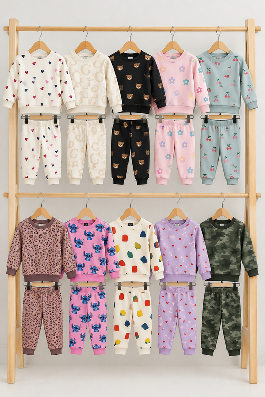 Pack of 10 kids tracksuits random designs wholesale price