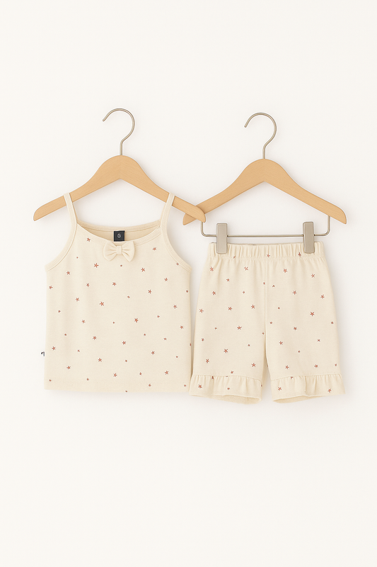Cream baby tanktop suit