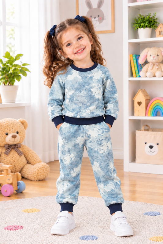 Grey tye & dye kids track suit