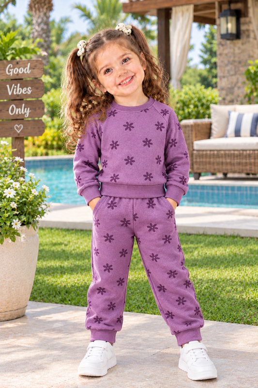 Pinkish flower tracksuit