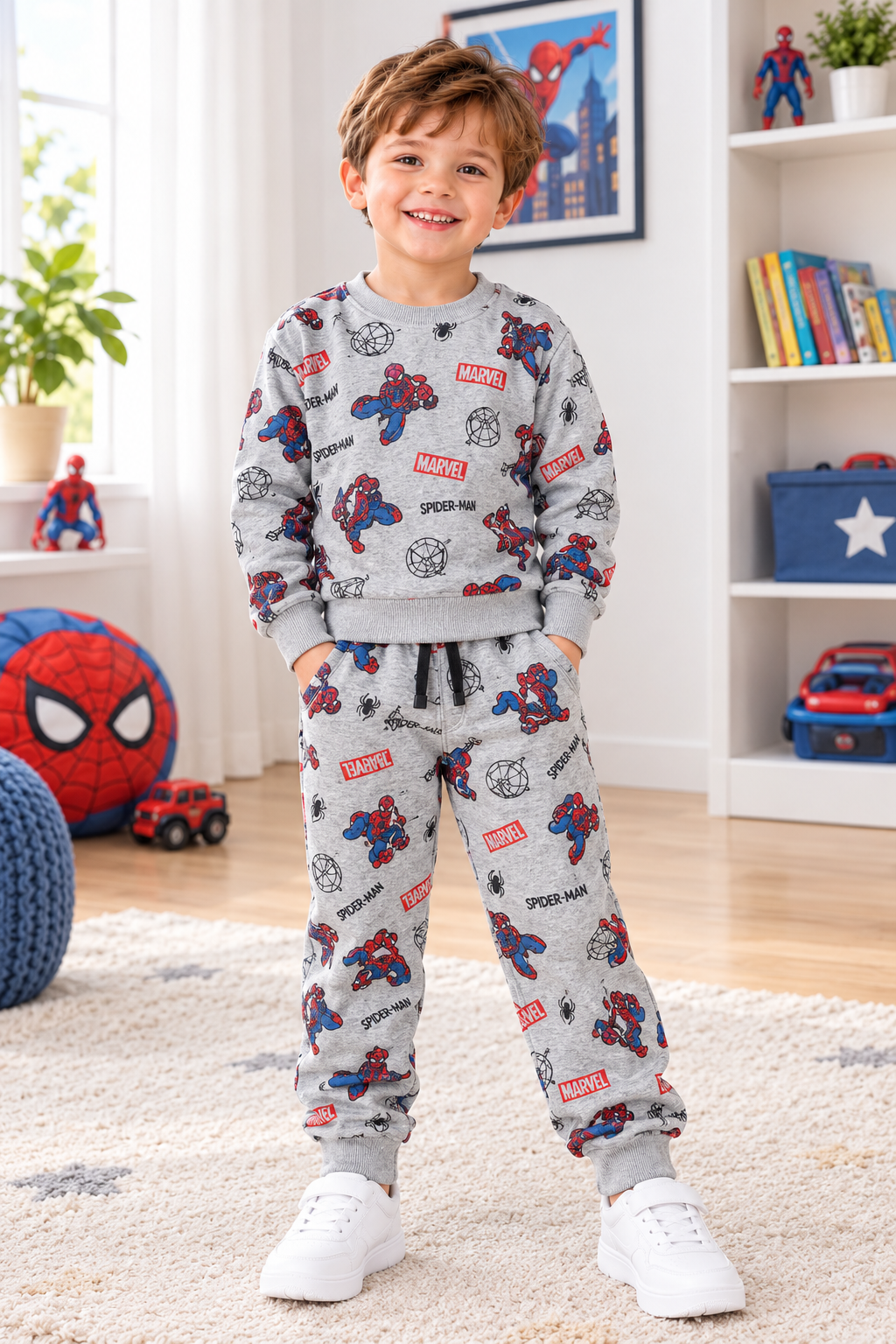 Grey Spiderman tracksuit