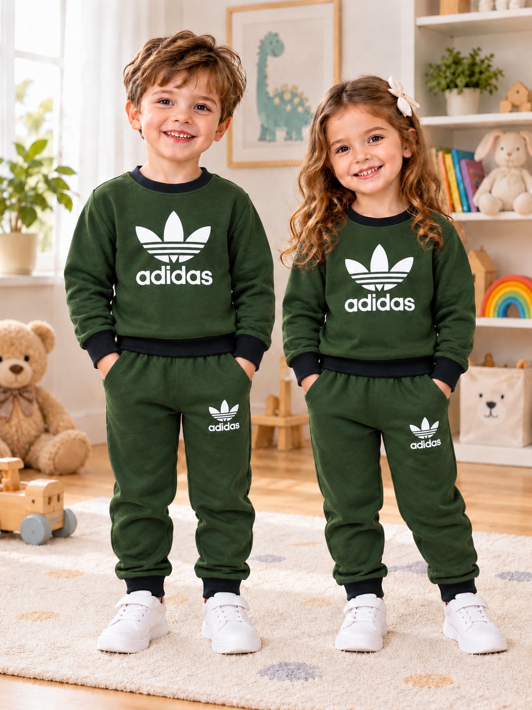 Green kids track suit