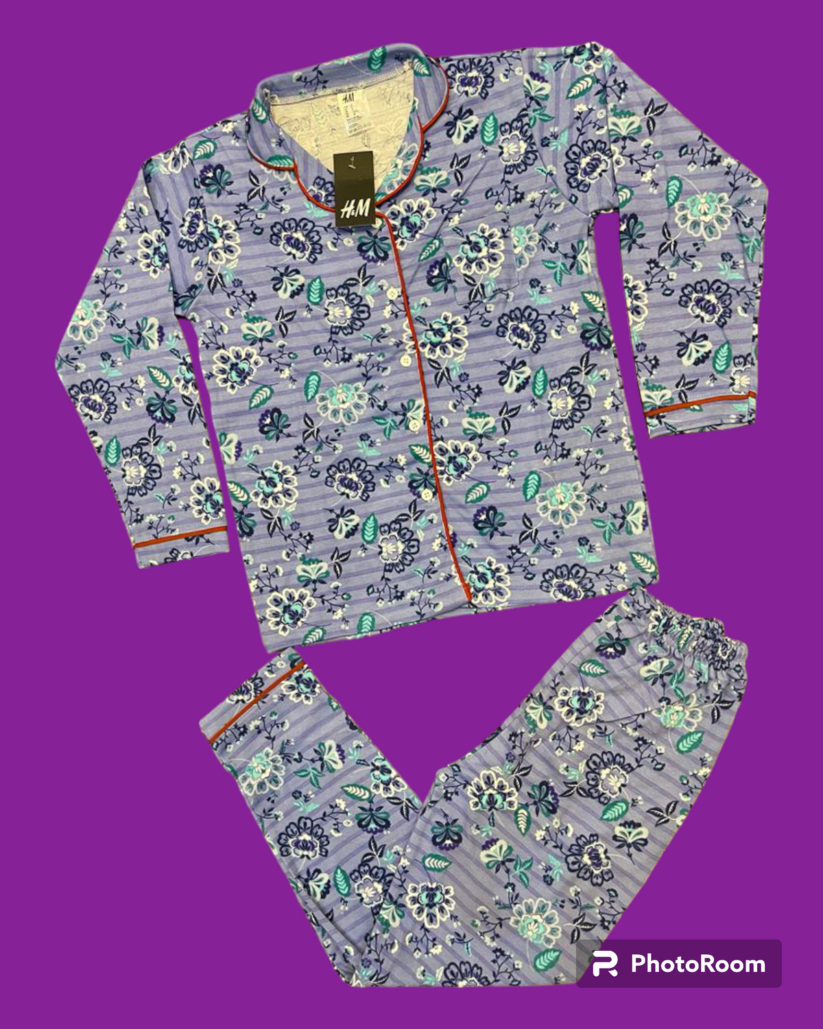 Mid blue PJ's ladies suit